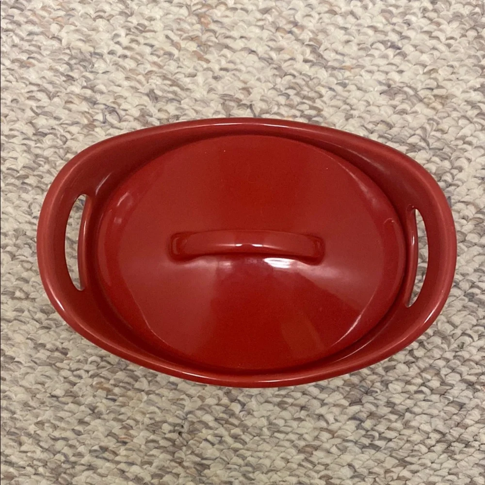 Red Ceramic Casserole Dish - Picture 2 of 7